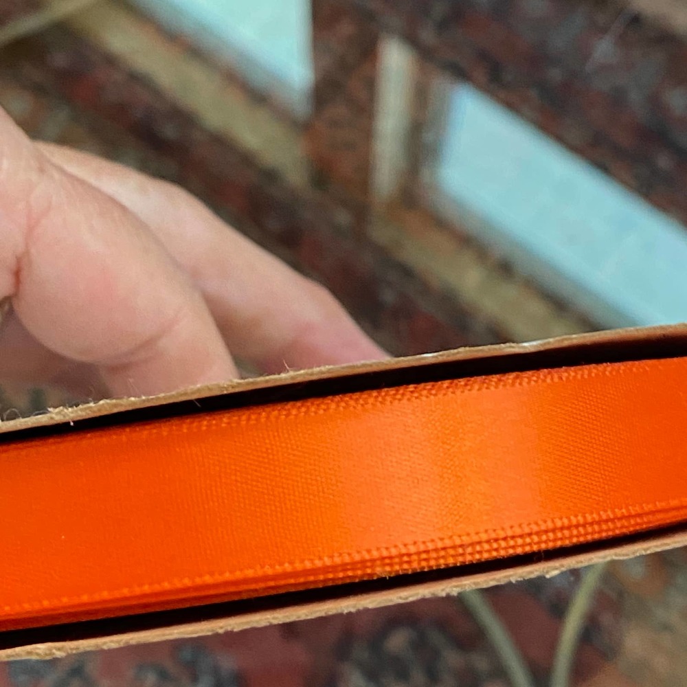 100 Yds. 5/8" TORRID‎ ORANGE Polyester Satin Ribbon